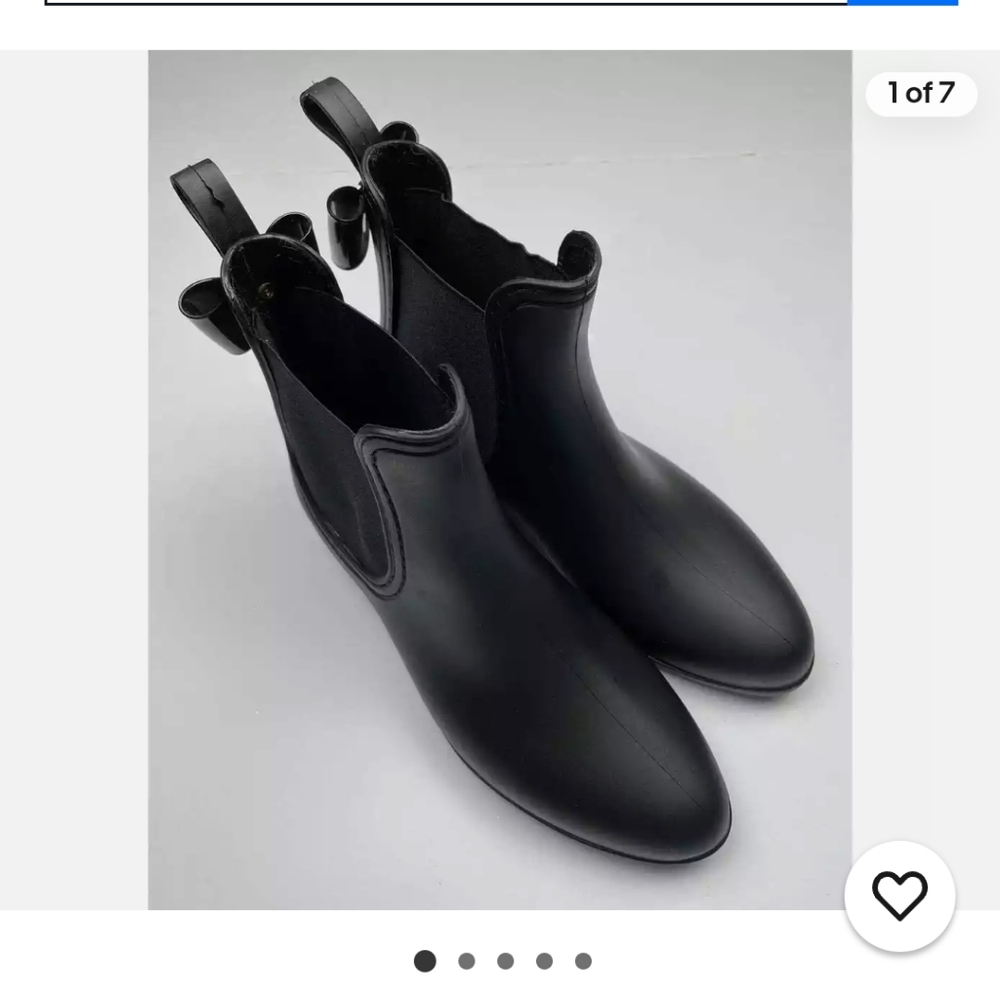 Catherine Malandrino Black Bow Brielle Rain Boot Size 9.5